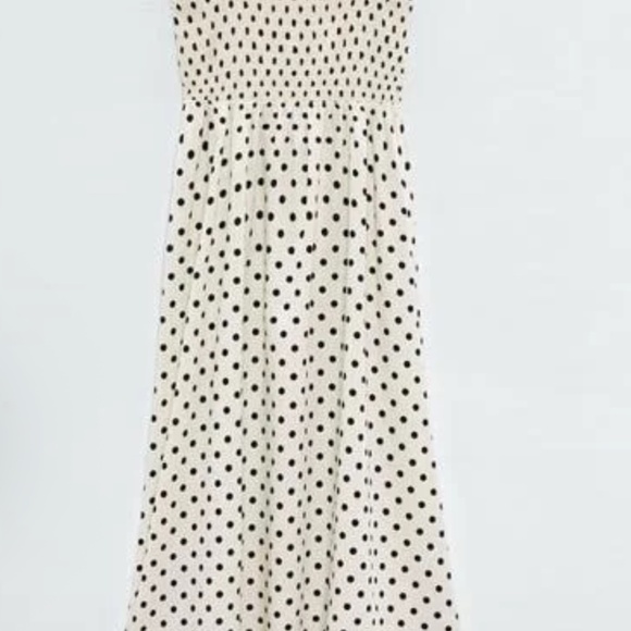 Zara Polka Dots Strappy Midi Dress - Picture 4 of 4